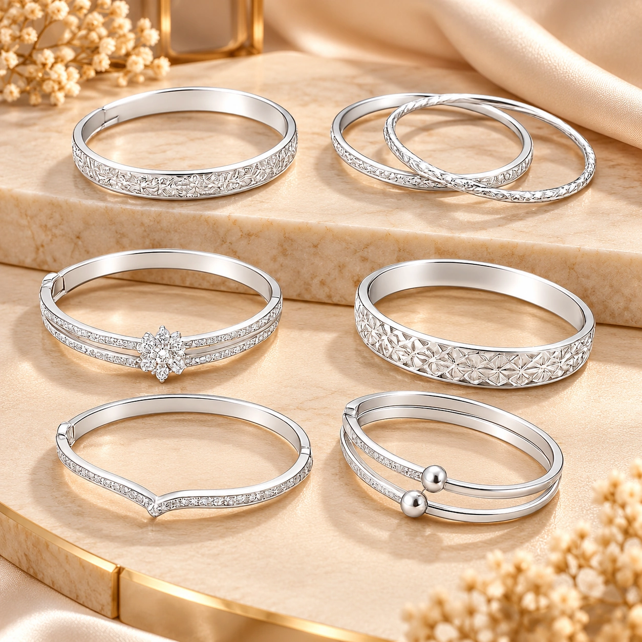 Silver Bangles