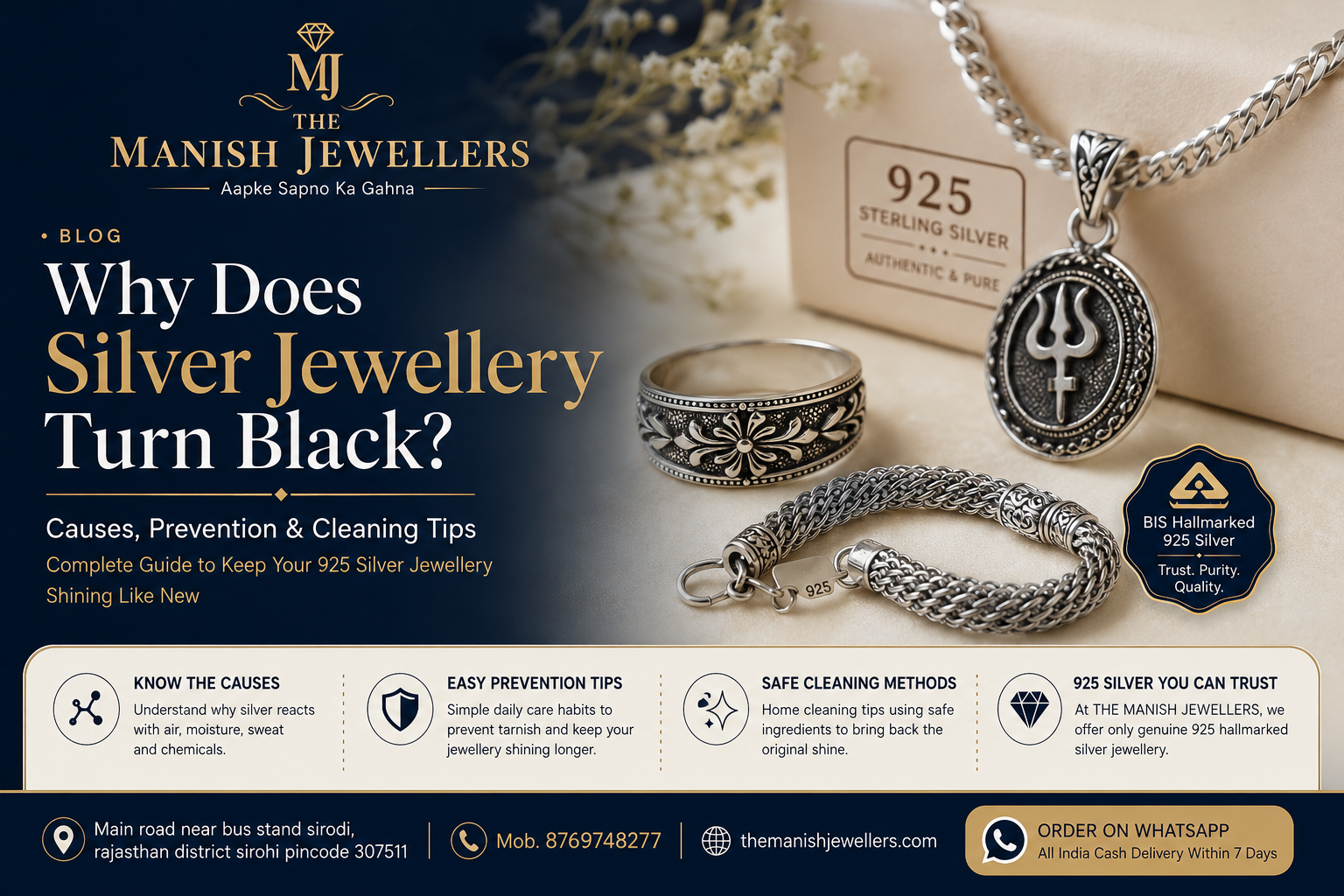 Why Does Silver Jewellery Turn Black? Causes & Cleaning Tips