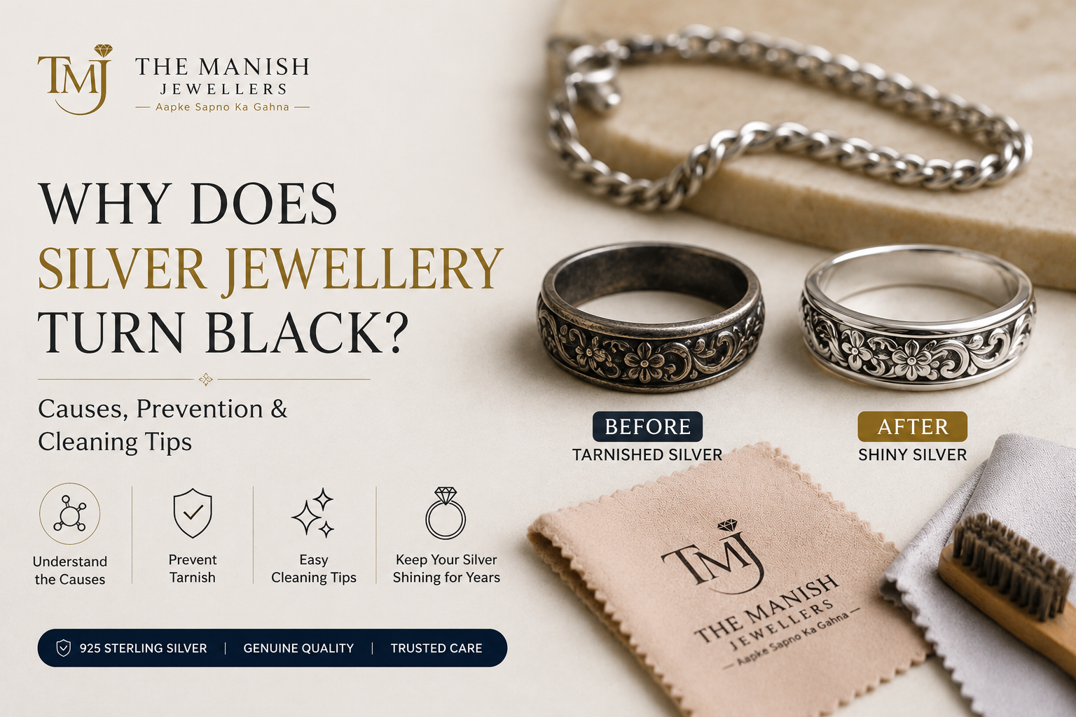 Why Does Silver Jewellery Turn Black? Causes & Cleaning